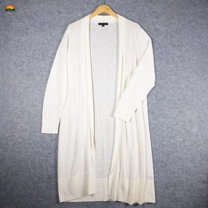NWT Banana Republic Cardigan Sweater White Long Sleeve Open Front Women's Large - Picture 1 of 8
