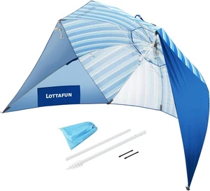 Beach Shelter Umbrella Premiere UPF 50+ Umbrella Shelter for Sun and Rain Protec - Picture 1 of 7