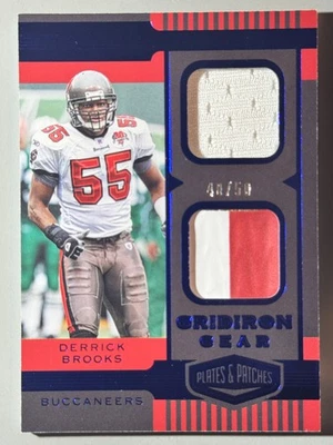 Derrick Brooks 2019 Panini juego usado azul/50 placas parches Buccaneers #GG5 Foto 1 de 2