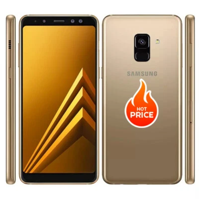 Samsung Galaxy A8(2018) A530F Dual SIM 5.6" Smartphone 32GB 4G Unlocked Gold B+ - Image 1 of 4