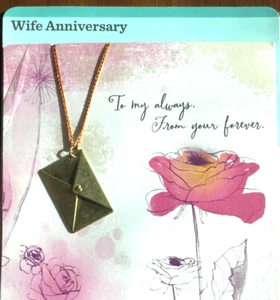 ANNIVERSARY Card for WIFE "To My Always,From Your Forever!" Keepsake Charm 400F - Picture 1 of 4