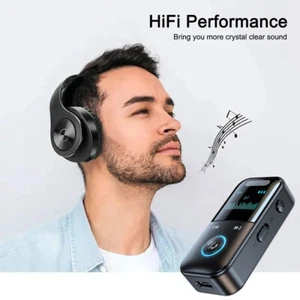 2In1 Bluetooth Adapter RX/TX Wireless/AUX/TF Audio for Speaker Car Home Stereo - Afbeelding 1 van 12