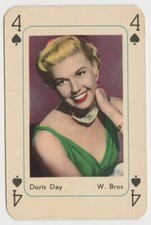Doris Day vintage 1950s Maple Leaf Playing Card of Film Star 4S