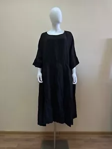 RUNDHOLZ BLACK LABEL Black Linen Dress Winth Pocket Size L - Picture 1 of 21