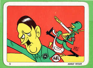 PANINI OK VIP 1973 PLAYING CARD ADOLF HITLER SIGNED PROSDOCIMI BLUE BACK