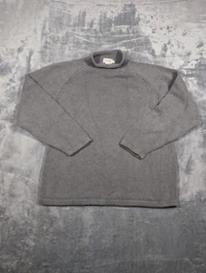Suéter J Crew Cuello Redondo Pescador Algodón Pesado Tejido Gris Para Hombre Mediano - Imagen 1 de 8