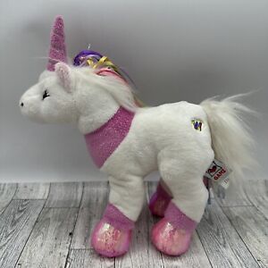 Webkinz Ribbon Unicorn Pink & White Plush Animal Toy HM461 No Code