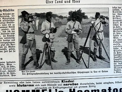 1907 Zeitungsdruck 637 Kolonien Schutztruppen Daressalam Ostafrika • 7€