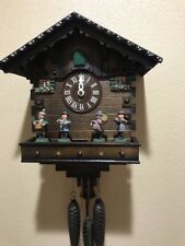 Edelweiss Swiss Wooden Musical Cuckoo Clock And Cast Iron Weights, cute clock...