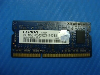 MacBook Pro A1286 SODIMM Elpida 2GB Memory PC3-12800S-11-10-B2 EBJ20UF8BDU0-GN-F - Image 1 of 2