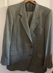Conte de Roma Made in Italy Pure New Wool Gray 2 Piece Suit Size 46/38 - Picture 1 of 17