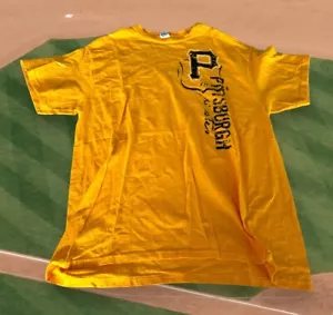 Camiseta de los Piratas de Pittsburgh para Hombres Talla XL Amarilla Logotipo Sga Deletrear Águila Gigante - Imagen 1 de 8