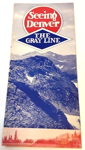 The Gray Line Seeing Denver 1940's Brochure Bus Fare Motor Tours - Picture 1 of 3