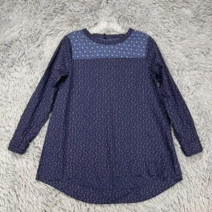 Madewell Tunic Top Women's XS Blue Prairie Boho Cottagecore Farmhouse Calico - Picture 1 of 10