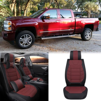 SUV Truck Car Seat Covers Full Set Leather 2/5 Seat For Chevrolet Silverado 2500 Foto 1 de 4