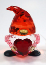 B3 LOVE GNOME Figurine Crystal expressions holding heart Ganz acryv-96