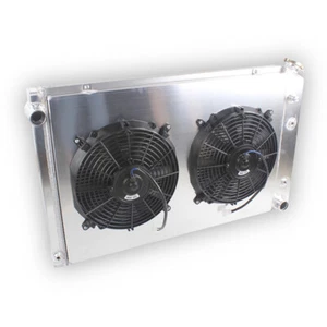 Cubierta de ventiladores de radiador de aluminio para Chevy GMC C/K K10 K20 K30 1973-1986 3 filas - Imagen 1 de 8