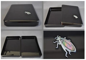 Japanese Lacquerware Box "Jewel Beetle" by RADEN (Mother of Pearl) Work V18 - Picture 1 of 11