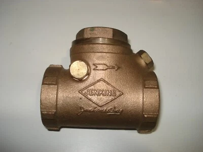 1-1/2'' BRONZE 125 WSP  250 WOG  With Bleeder JENKINS SWING CHECK VALVE  BRASS - Image 1 of 4