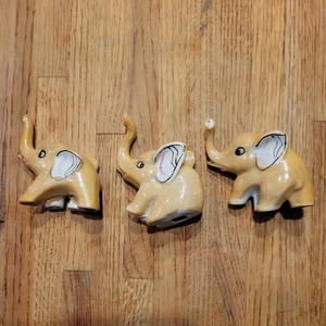 Orange Lustre Ware Elephants - Picture 1 of 16