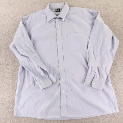 Camisa Jos A Bank Para Hombre 2XL 18 35 Azul Blanco Rayas 100% Algodón Viajeros Foto 1 de 4