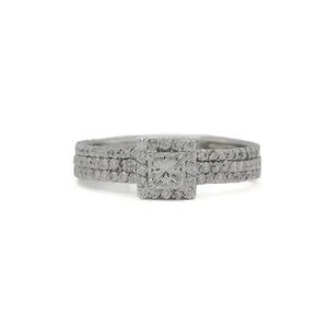 Ring mit Diamant Brillanten in 18 Kt. 750 Weiß gold 55 - Bild 1 von 7