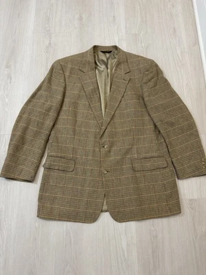 Blazer Abrigo Deportivo Brooks Brothers Para Hombre De Colección Talla 48L Marrón Lana A Cuadros EE. UU. Foto 1 de 4