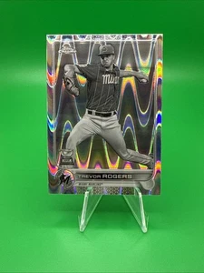 2022 Topps Chrome Sonic - Trevor Rogers #15 Black & White RayWave Refractor. B17 - Picture 1 of 2