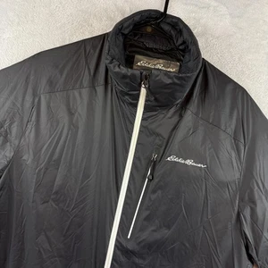 Eddie Bauer Jacket Mens LT Large Tall Black First Ascent EverTherm Down Puffer - Picture 1 of 12