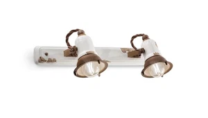 Bombilla Aplique Cerámica Metal B: 41cm Blanco Tostado E14 Industrial Luz Pared - Imagen 1 de 1