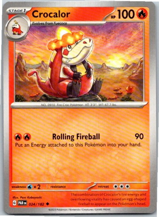 Crocalor #024/182 Pokemon SV04: Paradox Rift Near Mint or Better - Image 1 of 1