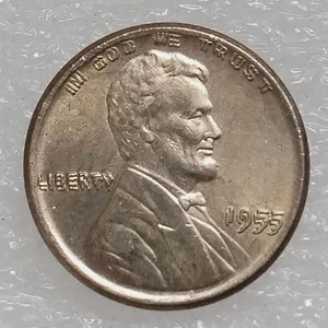 As shown in the figure1955 Wrong version Lincoln Wheat Cent Penny Rare Sought - Picture 1 of 2