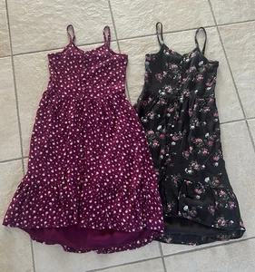Abercrombie & Fitch Kids Girls Summer Maxi Floral Dresses Lined Pockets 13/14 - Picture 1 of 4