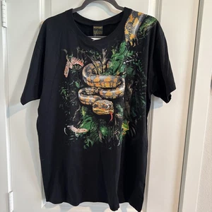 Wild Planet Schlangenshirt schwarz Grafik Tier T-Shirt - Neu mit Etikett Made in Australia - Bild 1 von 7
