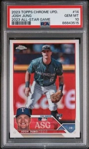 JOSH JUNG 2023 Topps Chrome Update #14 ALL-STAR REFRACTOR Rookie RC PSA 10 - Picture 1 of 2