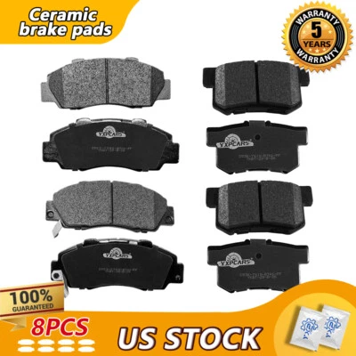Front Rear Ceramic Disc Brake Pads for Acura Legend RL Honda Odyssey Isuzu Oasis - Image 1 of 4