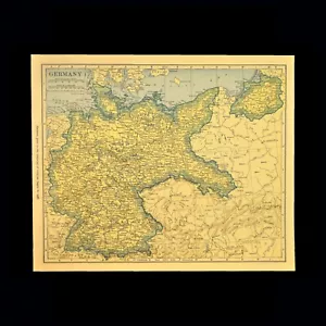 Prewar GERMANY Map of Prussia Wall Art WWII Era 1937 Old Original Antique - Picture 1 of 8