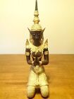 Antique / Vintage Gilt Bronze Thai Statue Teppanom Buddha Guardian Angel 16"