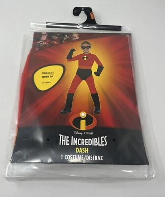 Disney Los Increíbles Dash Clásico Músculo Niño Disfraz Halloween 3-4 Foto 1 de 4