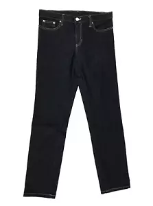 Bettina Liano Jeans Size 28 10 Straight Leg Dark Blue Wash Stretch Denim - Picture 1 of 13