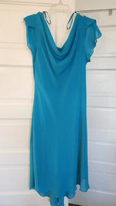 SLfashions formell volle Länge ärmellos Wasserfallausschnitt vorne mit tiefem tiefem Rücken - Bild 1 von 8