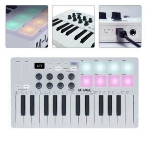 Kabellose Funktion MIDI Keyboard Controller mit 25 Tasten und 8 hintergrundbeleu - Bild 1 von 12