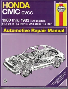 Chilton repair manual: Honda Civix CVCC 1980-1983. - Picture 1 of 1
