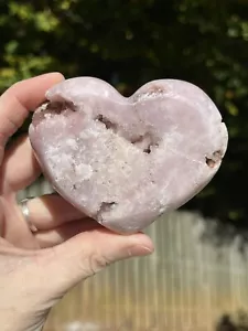 Pink Amethyst Druzy Heart - Crystal - 235g - 3.5 Inch - Picture 1 of 7