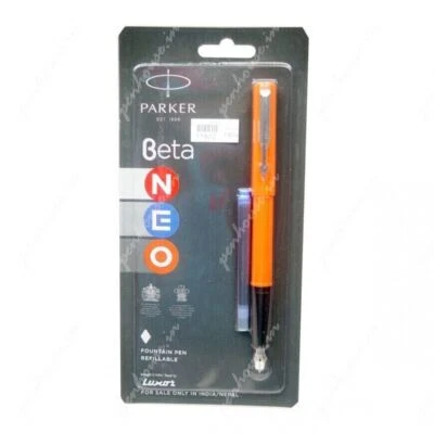 Pluma Estilográfica Naranja Parker Beta Neo | Color Cuerpo | Color Tinta - Azul Foto 1 de 3