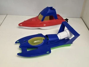 Vintage American Plastic Toys Inc. Speed Boat Blue/green And Speed Boat Red/Blue - Picture 1 of 14