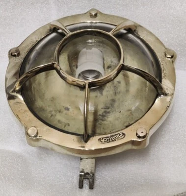 NAUTICAL MARINE SOLID BRASS CABIN CEILING&WALL LIGHT  1 PC. - Image 1 of 4