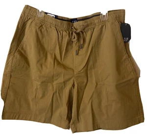 Gap Men's Stretch Twill Pull-On Drawstring Shorts XL NEW Antique Bronze - Picture 1 of 7