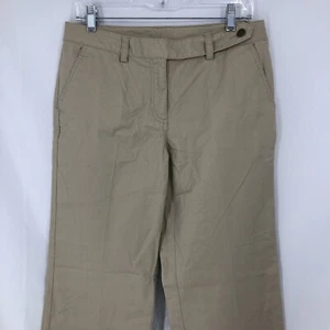 Ruby Rd Wide Leg Khaki Chino Sand Beige Pants 10 Petite (32x30) NWT - Picture 1 of 5