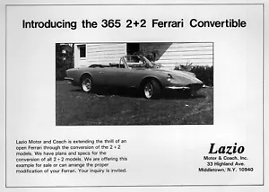 1984 Ferrari 365 2+2 Cabrio Original SELTEN Händler Druck Anzeige - Bild 1 von 1